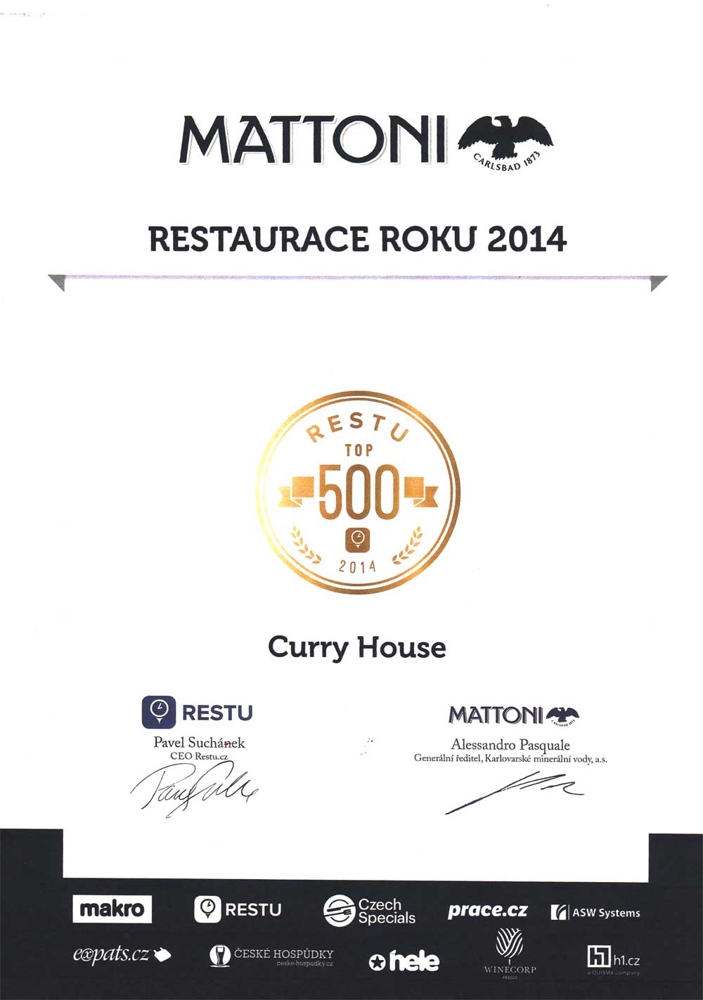 Curry House Mattoni 2014